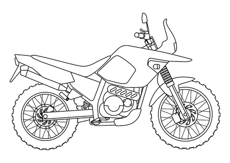 Hand draw style of motorcycle.のイラスト素材