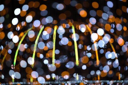 Out of focus lights during at the night Christmas and New Year,Abstract background.の写真素材