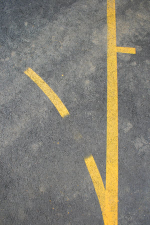 street basketball court, detail on lines
