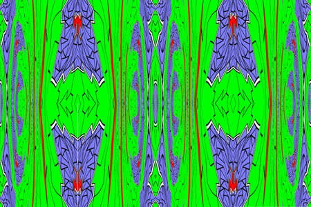 Abstract collage using the color and shape distortion of the layer and its multiple duplication.の写真素材