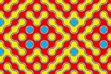 Abstract collage using the color and shape distortion of the layer and its multiple repetitions.の写真素材