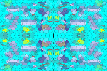 Abstraction and collage at the same time using the color and shape distortion of the layer and its multiple repetitions.の写真素材