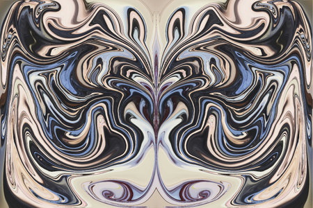 Abstract collage using distortion of the color and shape of the layer for a better effect of imagination.の写真素材