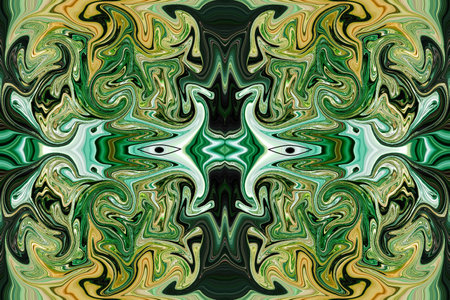 Abstract collage using distortion of the color and shape of the layer together with its repetition several times.の写真素材