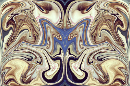 Abstract collage with the use of the color and shape distortion of the layer together with its several repetitions.の写真素材