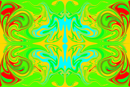 Abstract collage using color distortion and layer shape with its repetition.の写真素材