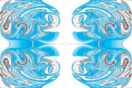 A collage in abstraction using the distortion of the color and shape of the layer together with its repetition.の写真素材