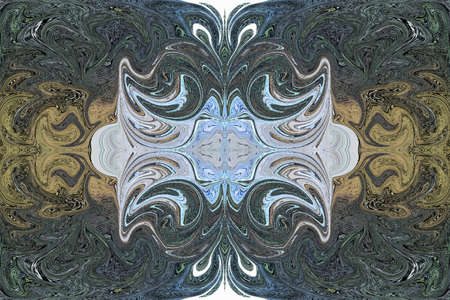 Collage in abstraction using distortion of color and shape of layer to deepen imagination.の写真素材