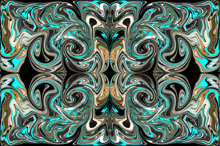 Abstraction and collage in one and all this by distorting the color and shape of the layer along with its repetition several times.の写真素材