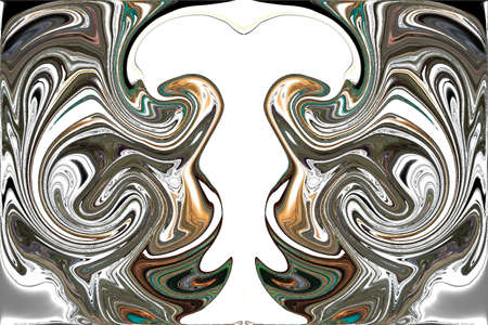 Collage in abstraction using distortion of color and layer shape to deepen the better effect of imagination.の写真素材