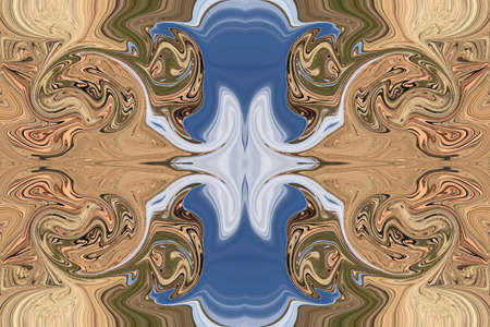 Abstraction combined into a collage using distortion of color and layer shape.の写真素材