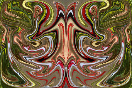 An abstract collage using distortion of color and shape of a layer along with its repetition.の写真素材