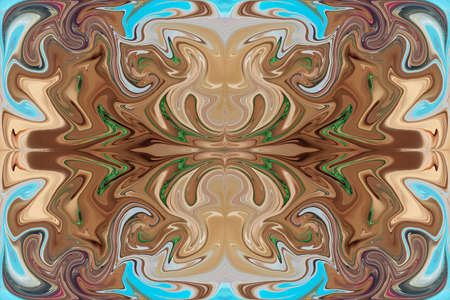 Collage in abstraction using distortion of the color and shape of the layer with its repetition so as to strengthen the imagination.の写真素材