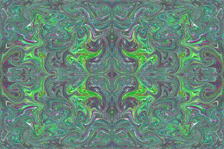 An abstract collage using the distortion of the color and shape of the layer with its repetition.の写真素材