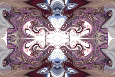 Abstraction in a collage using distortion of the color and shape of the layer for better imagination effect.の写真素材