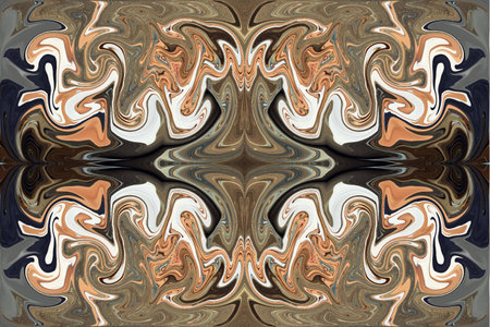 Abstraction with collage using distortion of the color and shape of the layer with its repetition.の写真素材