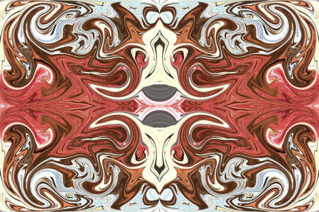 Collage in abstraction using distortion of the color and shape of the layer for better imagination effect.の写真素材