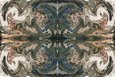 Collage in abstraction using distortion of the color and shape of the layer with its repetition.の写真素材