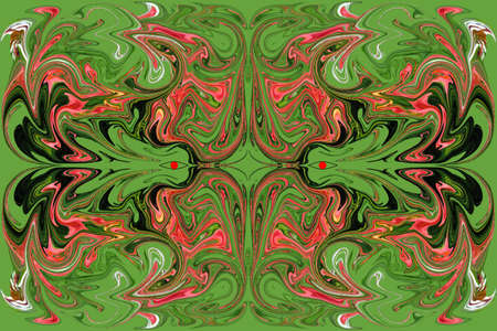 Abstraction in a collage using the distortion of the color and shape of the layer with its repetition and the insertion of fictitious eyes and all for a better imagination.の写真素材