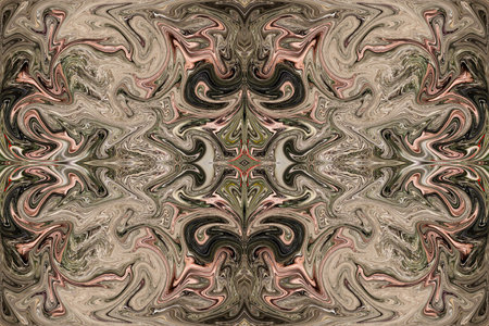 Collage in abstraction using the distortion of the color and shape of the layer with its repetition for a better effect of imagination.の写真素材