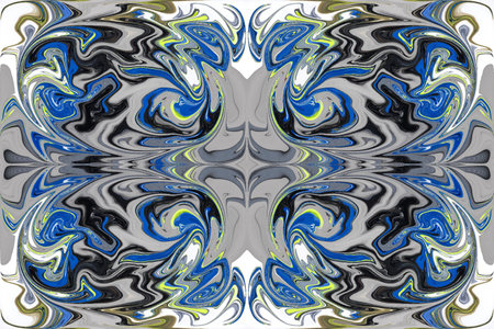 Abstraction in collage while distorting the color and shape of the layer to increase the effect of imagination.の写真素材