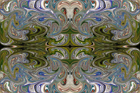 Abstraction in collage using distortion of color and shape of the layer along with its repetition to be more imaginative.の写真素材