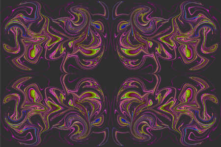 Abstraction in collage using distortion of color and shape of the layer along with its repetition.の写真素材