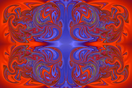 Abstraction in collage using distortion of color and shape of the layer along with its repetition.の写真素材