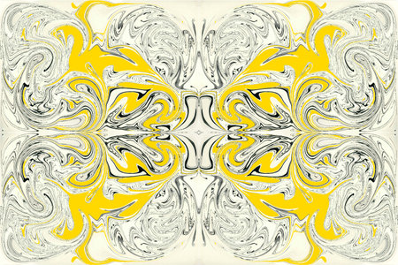 Abstraction in collage using distortion of color and shape of the layer along with its repetition.の写真素材