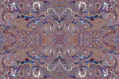 Abstract collage using color and shape distortion of a layer along with repetition.の写真素材