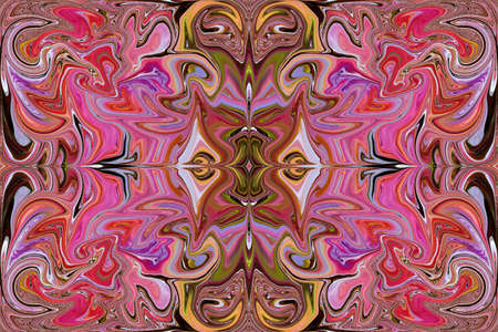 Collage in abstraction using color and shape distortion of a layer along with repetition.の写真素材