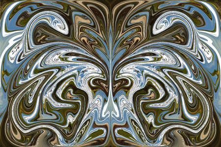 Collage in abstraction using color and shape distortion of a layer along with repetition.の写真素材