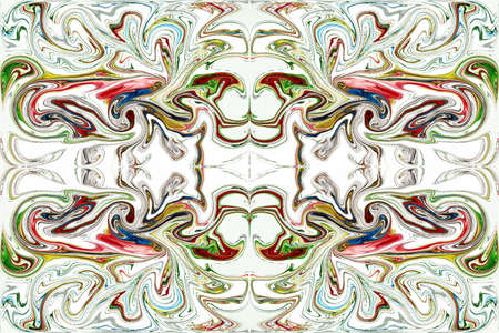 Collage in abstraction using color and shape distortion of a layer along with repetition.の写真素材