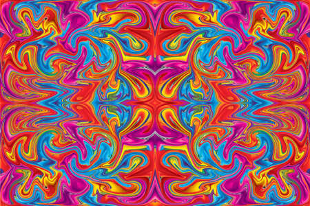 Abstract collage using distortion of color and shape of the layer along with its repetition.の写真素材