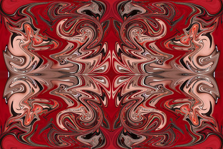 Abstract collage using distortion of color and shape of the layer along with its repetition.の写真素材