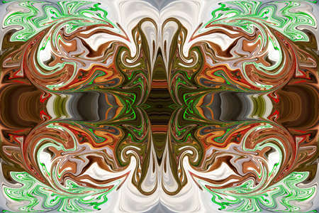 Abstraction in a collage using the distortion of the shape and color of the layer and their repetition to confuse the eyes.の写真素材