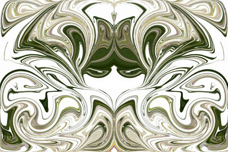 An image in abstraction as a collage using distortions of colors and shape of the layer along with its repetition.の写真素材