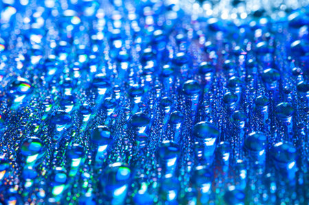 Water drops on multicolor backgroundの写真素材