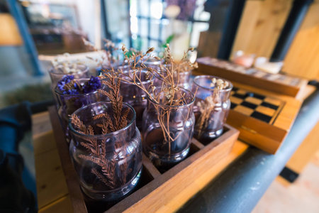 Dried woode in the glassの写真素材