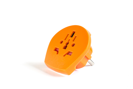 Orange travel plug multi adapterの写真素材