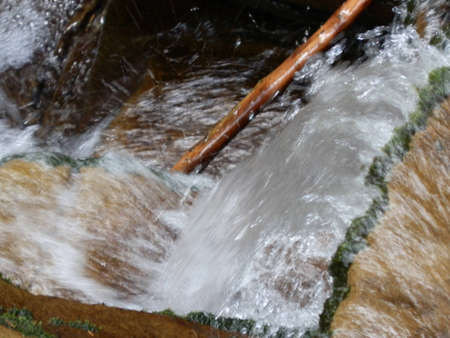 mountain river waterfallの写真素材