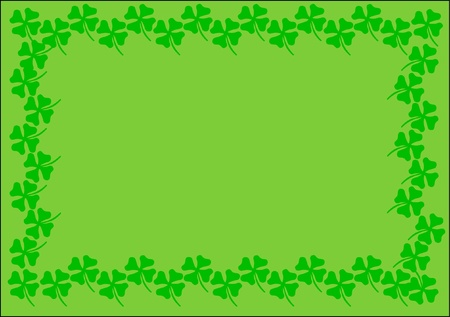st.patrick background green cloverleaf のイラスト素材