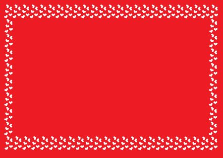 valentine card with small white heart on red の写真素材