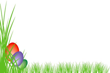 easter background with colored eggの写真素材