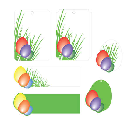 easter eggs labelのイラスト素材
