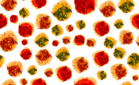 Seamless Pattern Creative Abstract art hand paint on white Background. Color Drops for your design.の写真素材