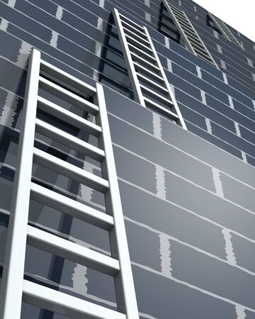 Stair case and unlimited stage 3d illustrationの写真素材