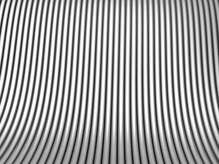Silver tube aluminum background with reflection 3d illustration