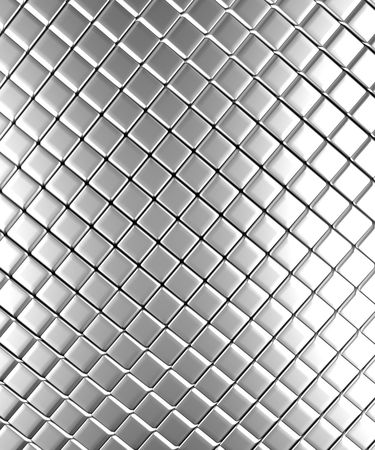 Square pattern aluminum background 3d renderedの写真素材