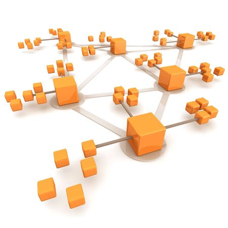 Business network or connection concept white background 3d illustration Business network or connection concept white background 3d illustration